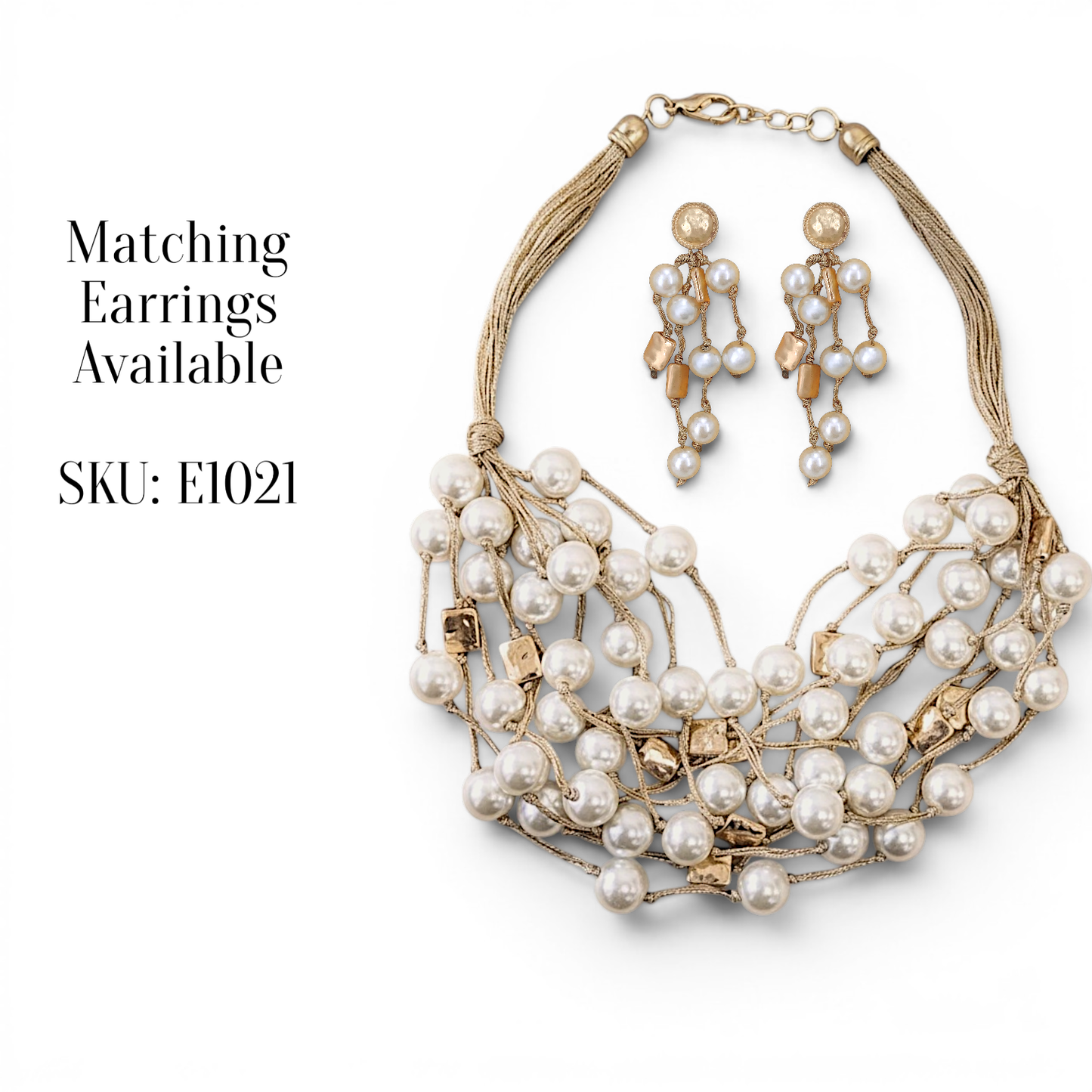 Bijoux Envie Statement Jewelry - Chunky Coastal Pearl Necklace | Handmade Statement Jewelry