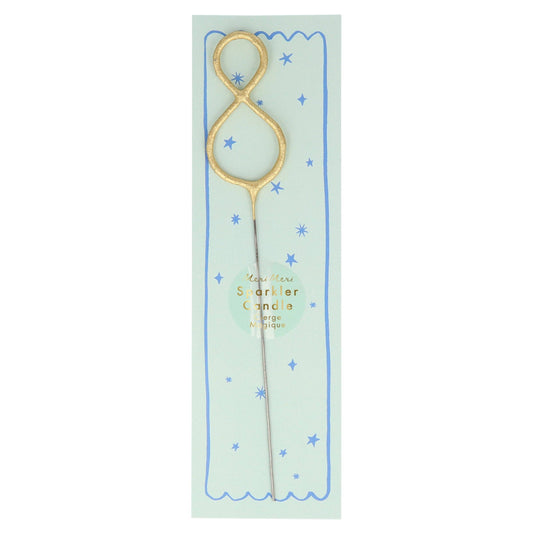 Meri Meri - Gold Sparkler Numbers 0 to 9 Candles: 8