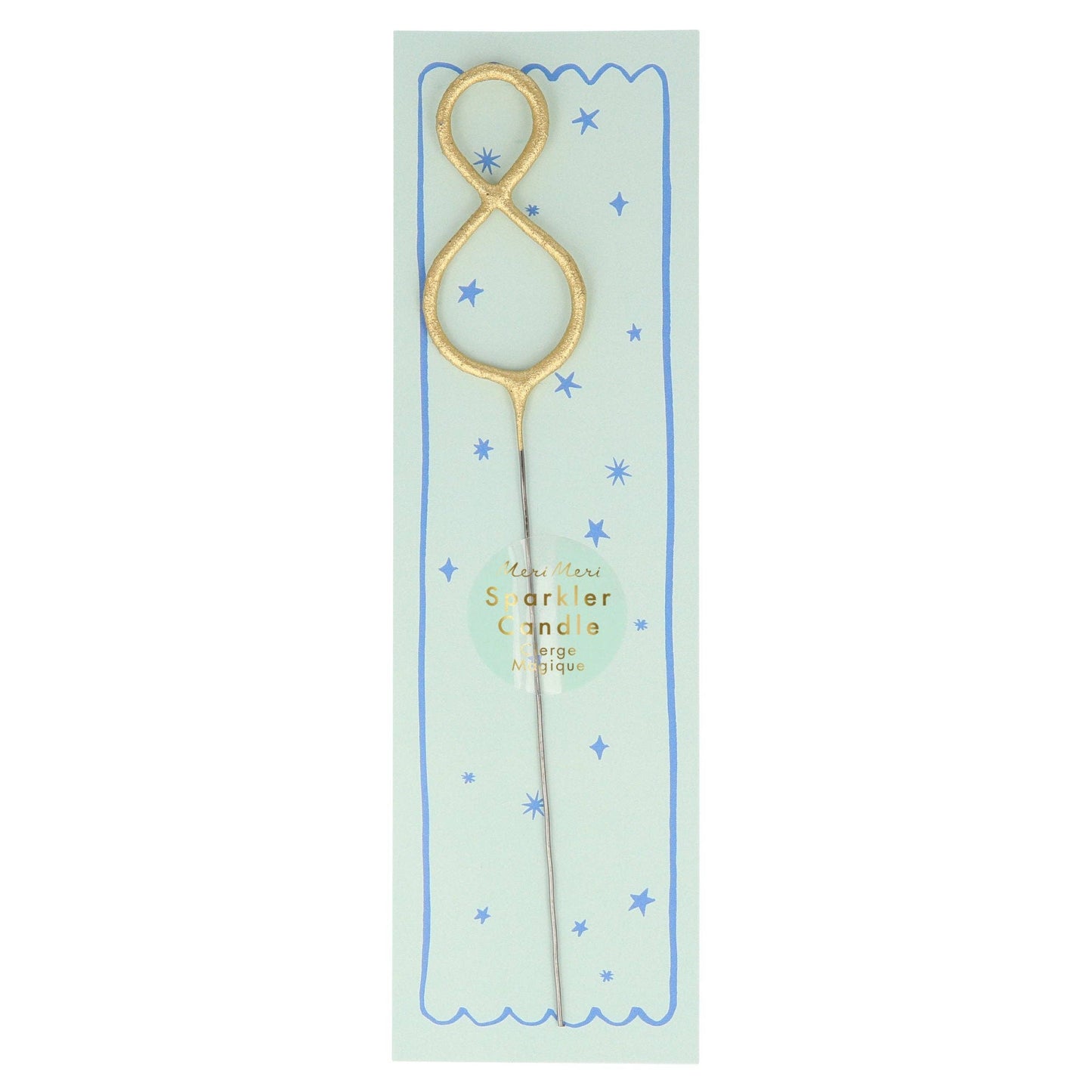 Meri Meri - Gold Sparkler Numbers 0 to 9 Candles: 1