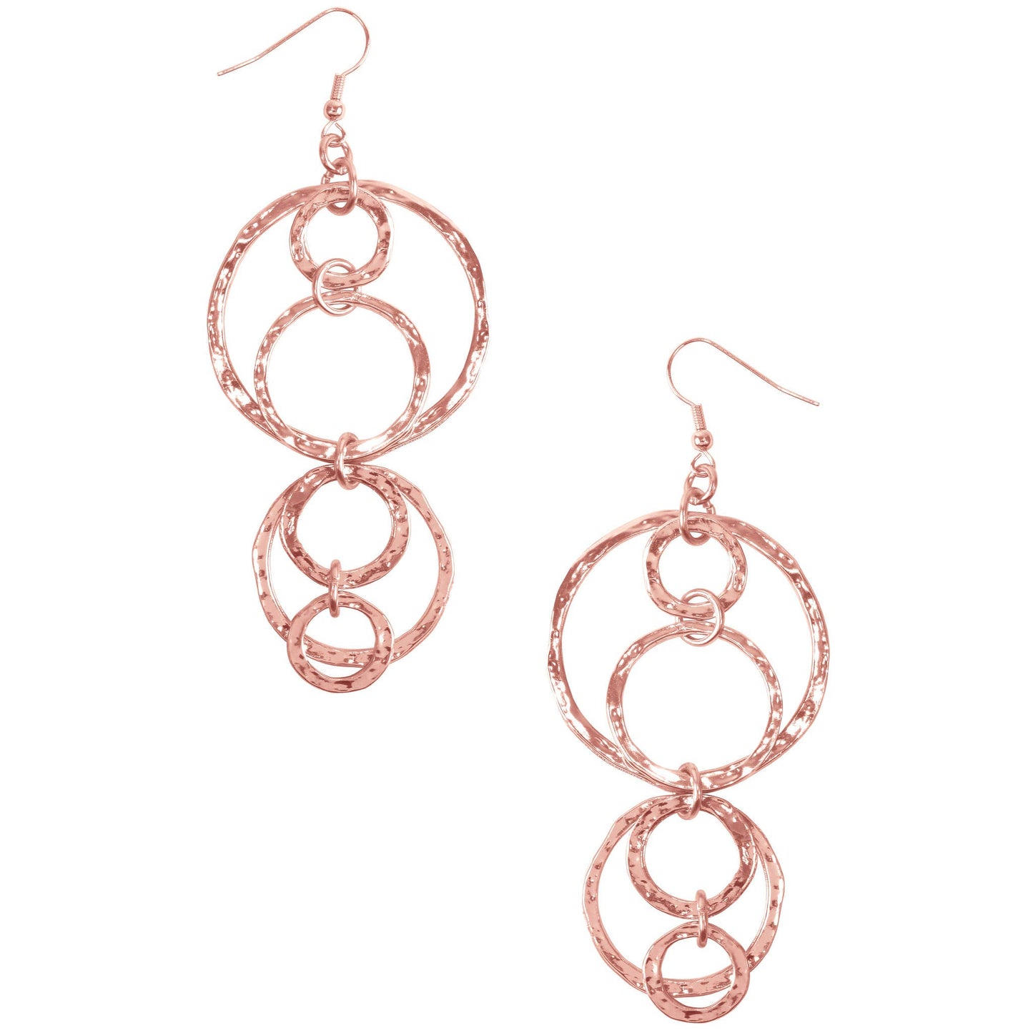 KARINE SULTAN - Multiple Circle Dangle Earrings - 24K Gold Plated: Silver