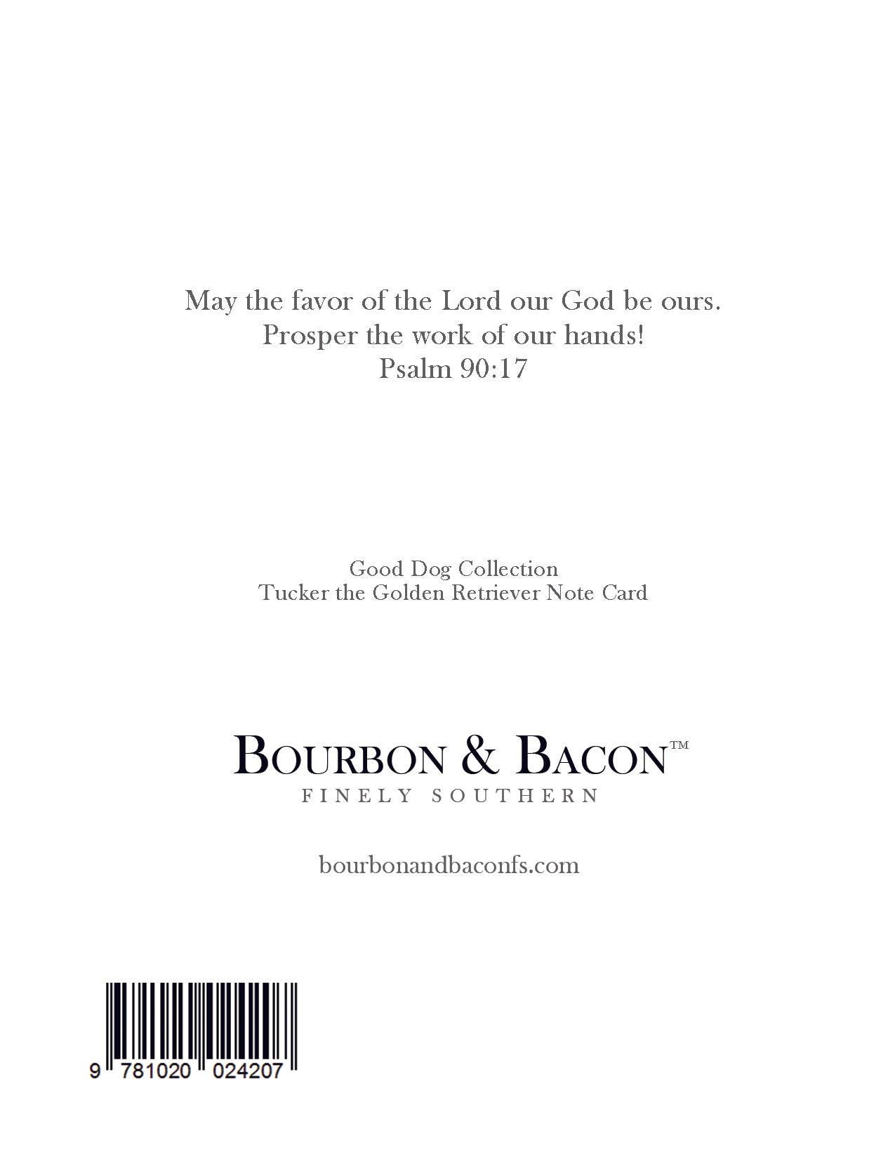 Bourbon & Bacon - Golden Retriever Note Cards