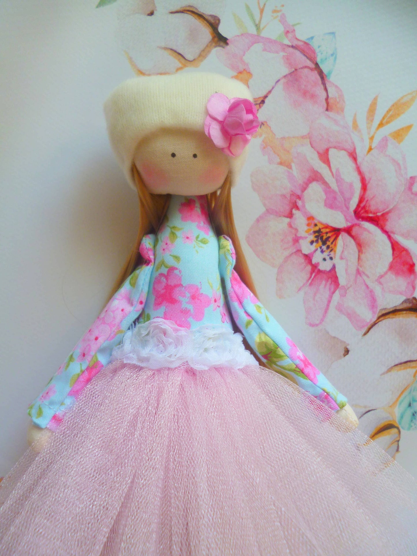 ChernikovaNataliya - Handmade Little Princess Ballerina Textile Doll, Gift