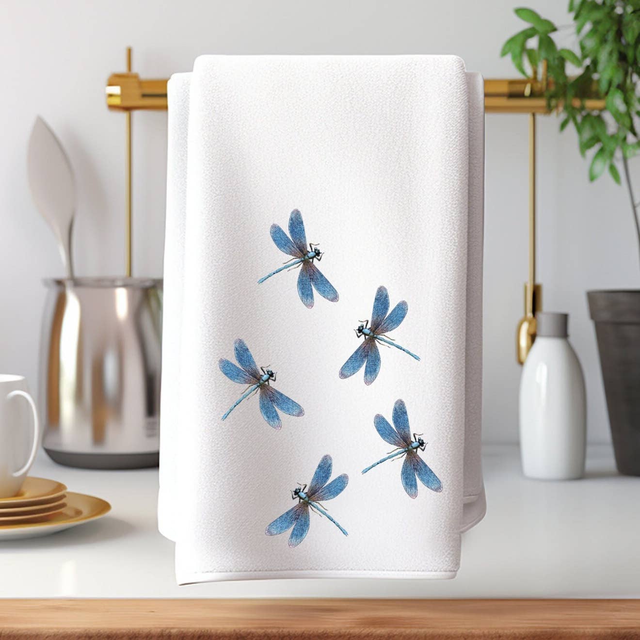 Fernville Creations - Luxury Dragonfly Microfiber & Cotton Hand Towel