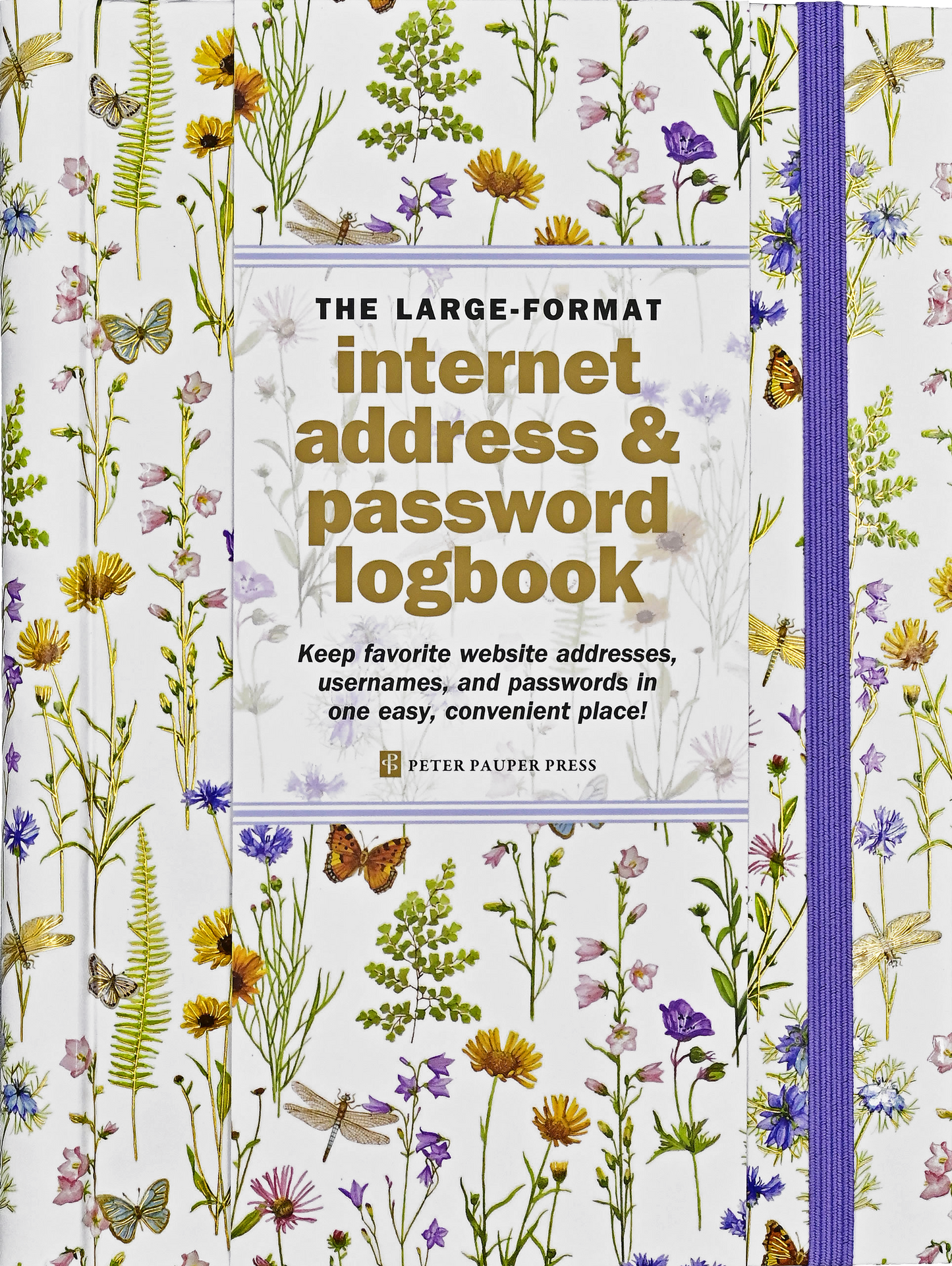 Peter Pauper Press - Wildflower Garden Large Internet Address & Password Logbook
