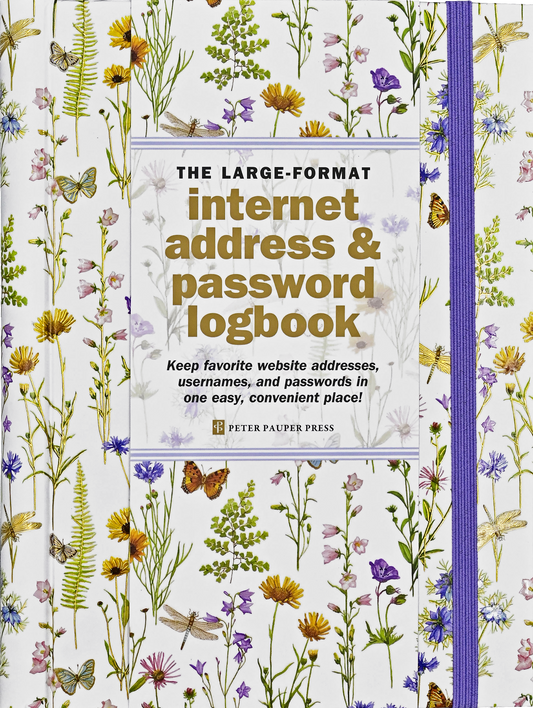 Peter Pauper Press - Wildflower Garden Large Internet Address & Password Logbook