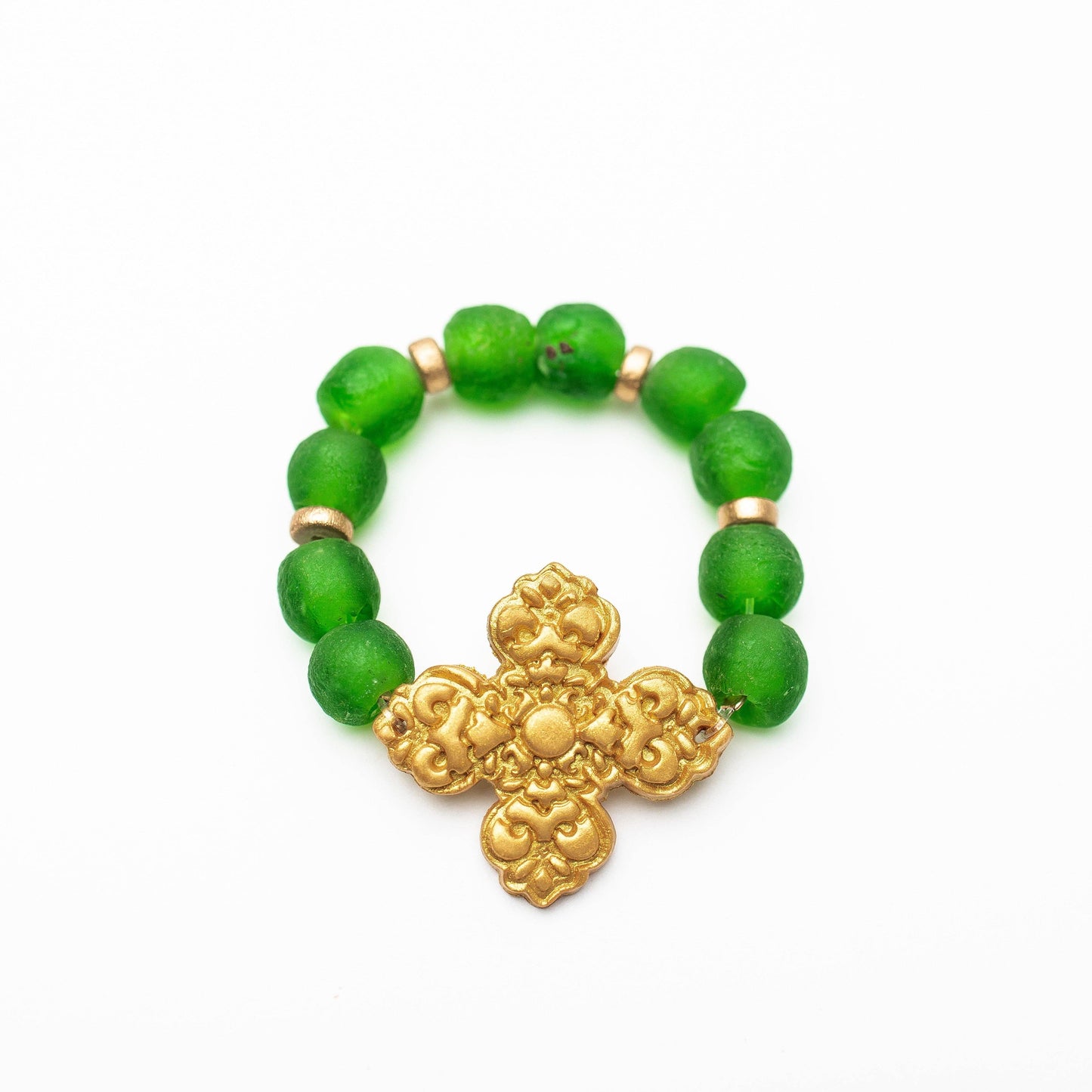 Hidden Truth Jewelry - Green Glass with Andrea