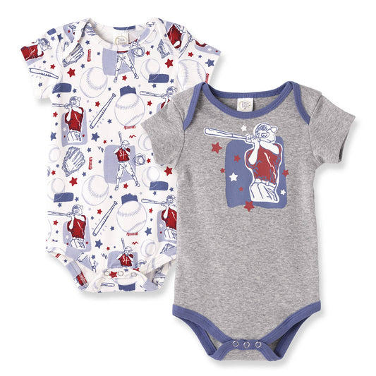 Tesa Babe - Batter Up Set Of 2 Bodysuits: 3-6M