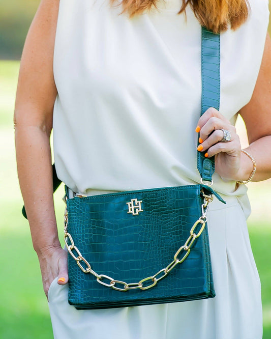 Caroline Hill - Ariana Crossbody Hunter Green EC: Default
