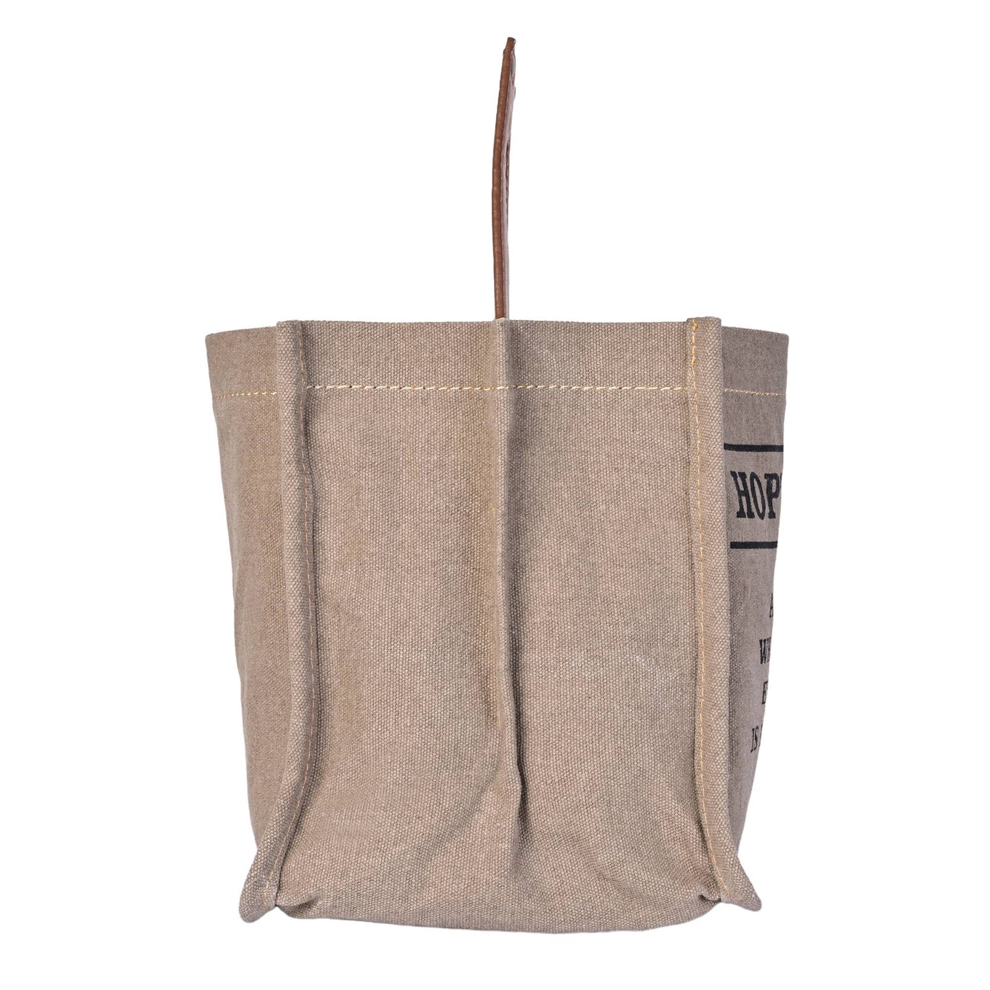 Mona B. - HOPTIMIST Beer Up-Cycled Canvas and Leather Beer/Wine Caddy