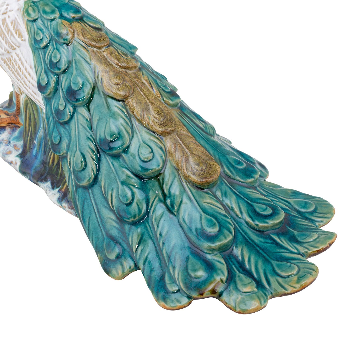 Kavana Decor by The Import Collection - Afshari Peacock Figurine