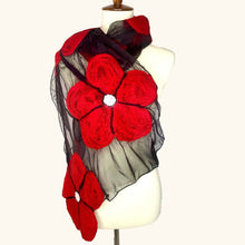 Load image into Gallery viewer, Winter Flower Scarf