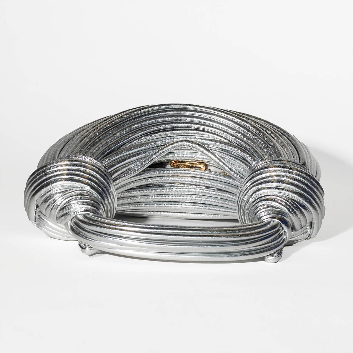 Gypsie Jane - Vegan leather stringy detail handbag: SILVER / ONESIZE