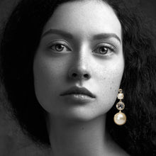 Load image into Gallery viewer, Lovett &amp; Co - Cordelia Swarovski ®️ Crystal and Pearl Drop Earrings