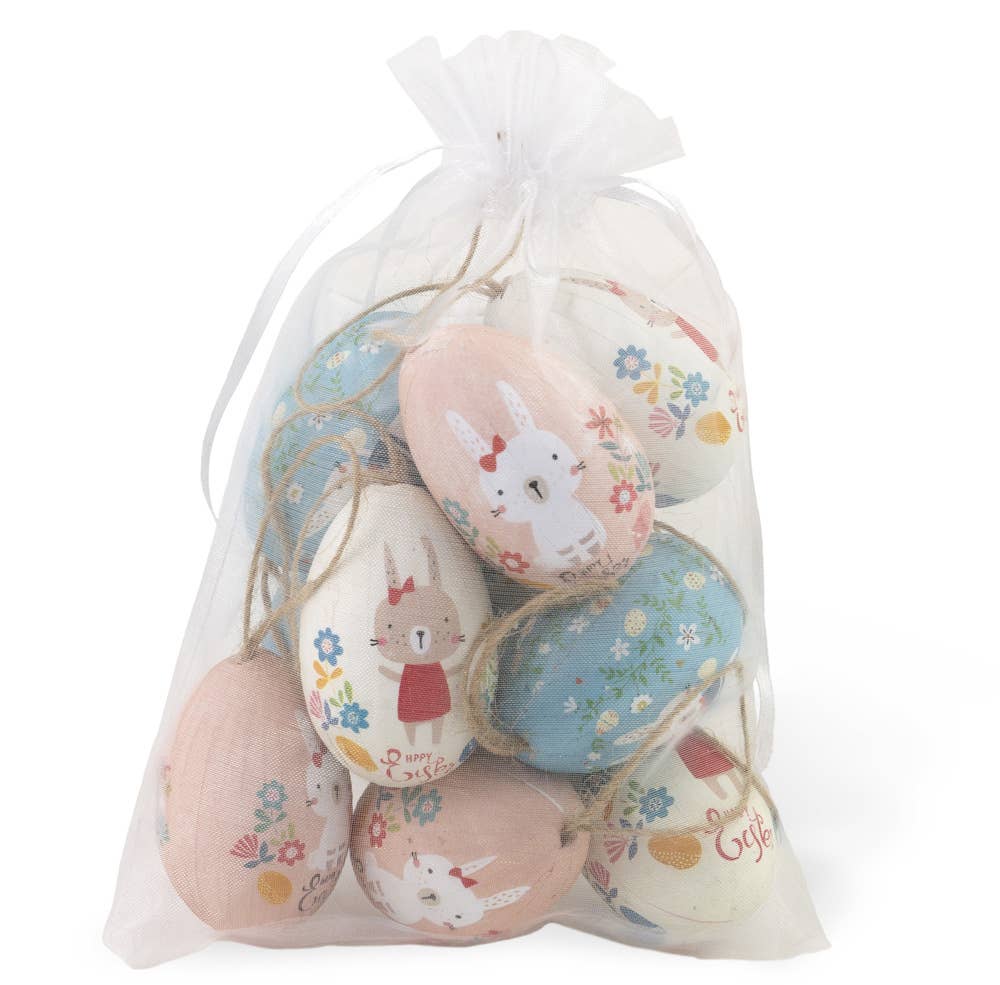 Boston International - Playful Bunnies Bagged Eggs Easter Décor Bag Of 12