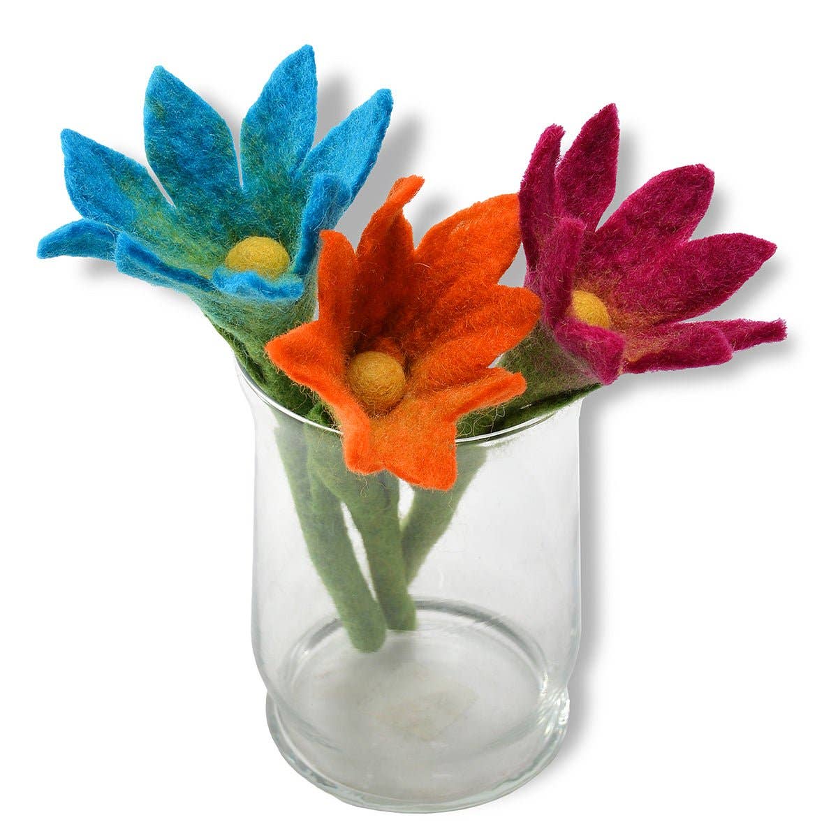 BNB Crafts Inc. - Small Sharp Design Colorful Stick Flower: Orange