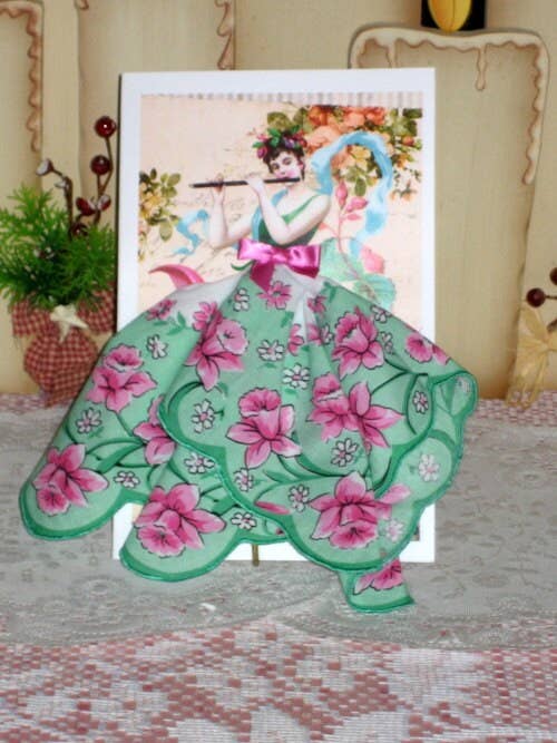 MOMENTS IN THYME - Fuschia Fairy Keepsake Hanky Card