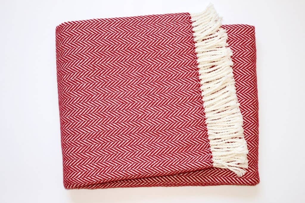 A Soft Idea - 355 - Herringbone Plush Throw: Stone