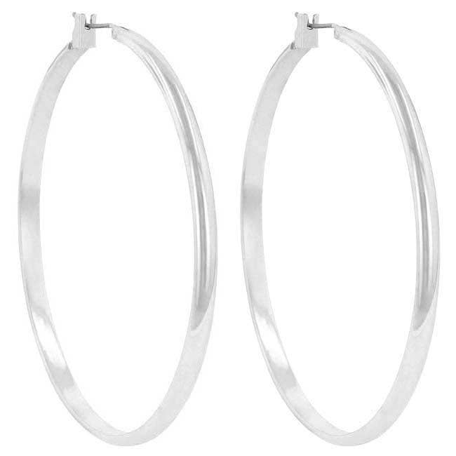 JGoodin - Classic Hoop (rhodium Plated)