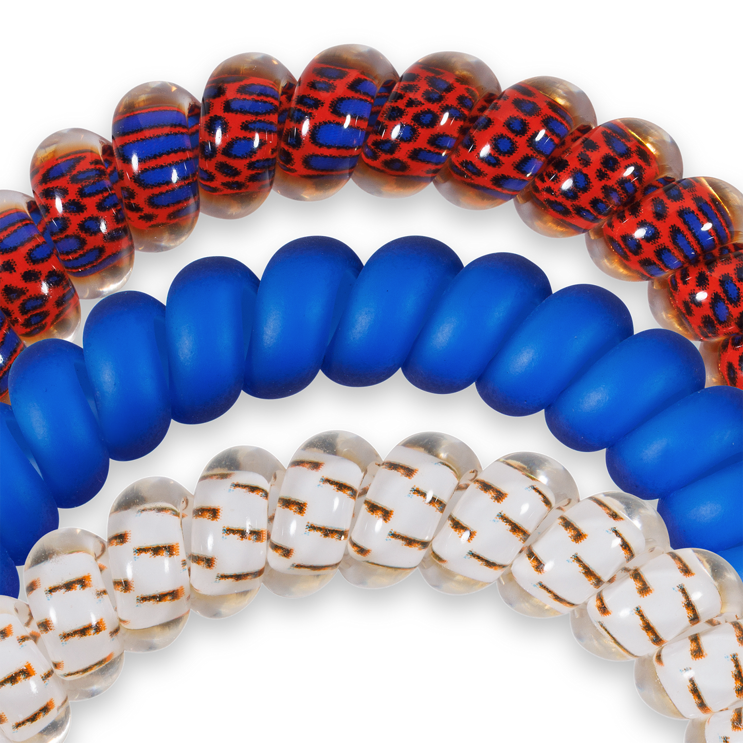 TELETIES - Spiral Hair Coils | Small | Go Gators! Hair Ties