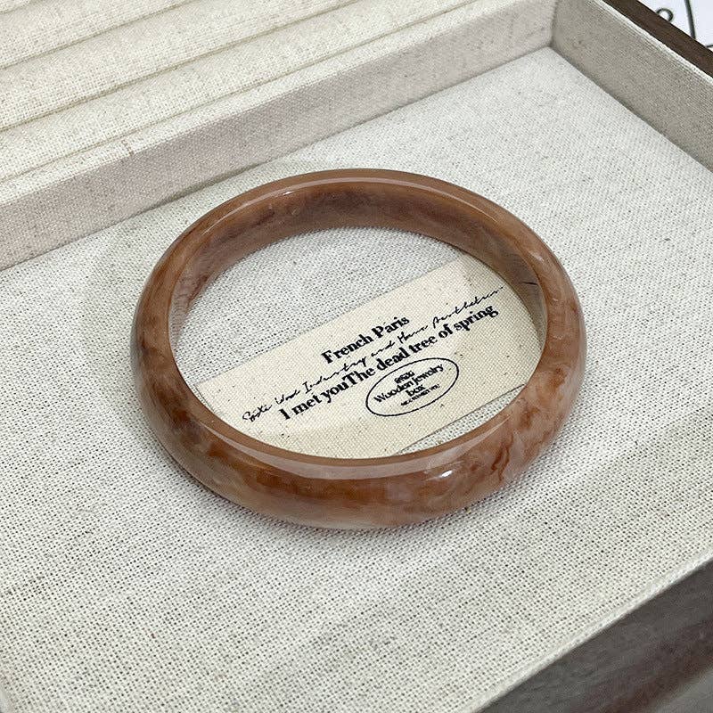 Dipped Shop - Vintage Irregular Acetate Wide Cuff Bracelet DP25D714: B Black