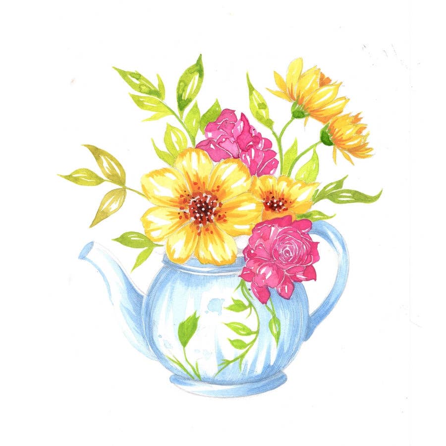 Willow Wolfe USA - Pretty Pots Watercolor Workbook by Nya Wolfe