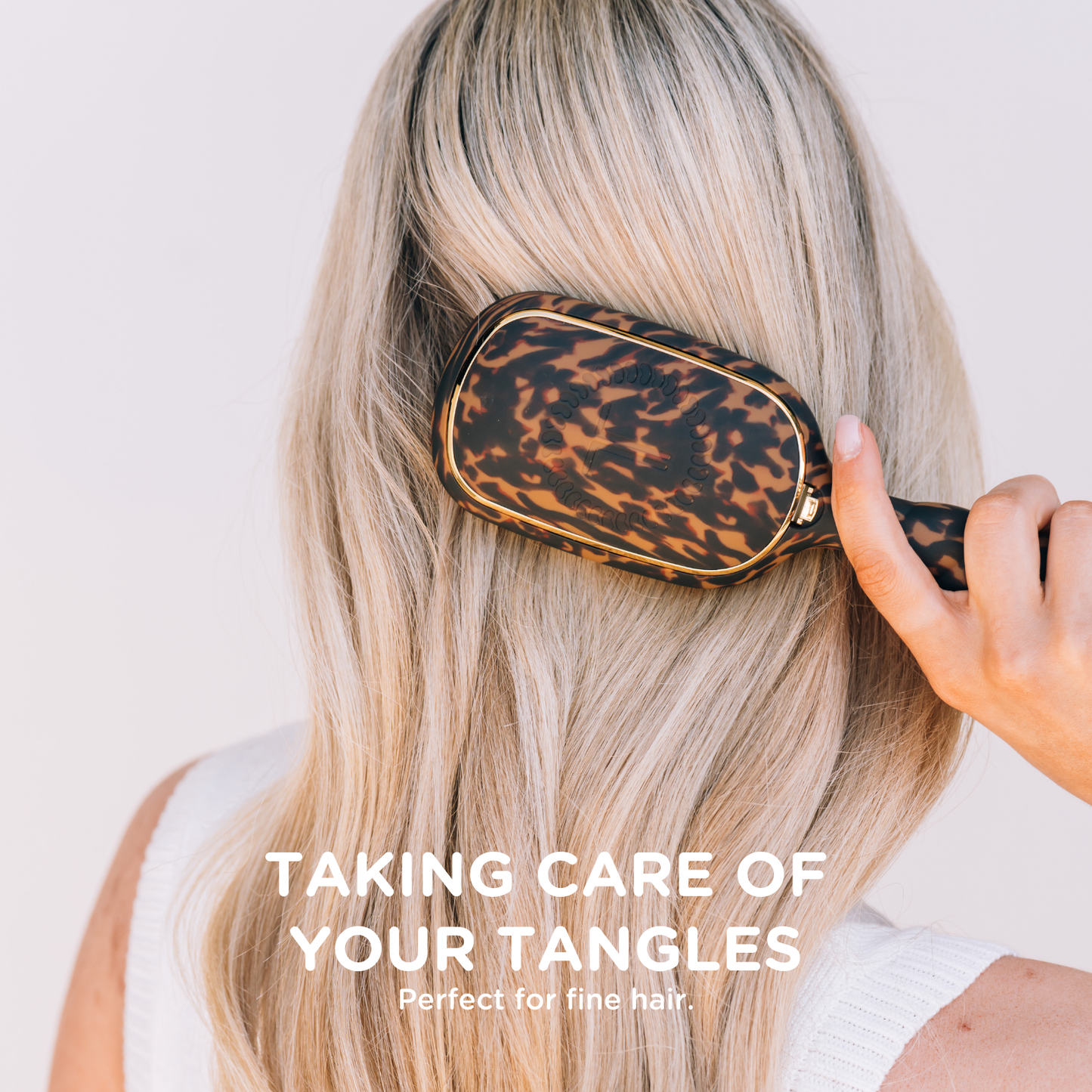 TELETIES - Detangler Hair Brush for Fine Hair - Tortoise