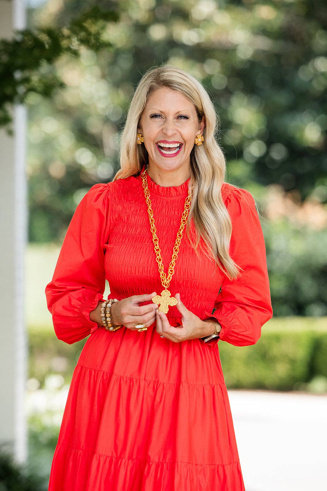 Hidden Truth Jewelry - 34" Double Gold Chain with Susie Cross