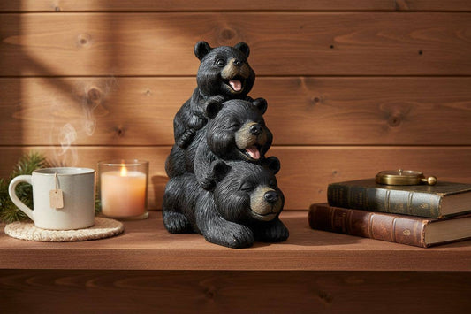 De Leon Collections - BEAR PLAYFUL TOTEM, 6"X4"X6.5",
