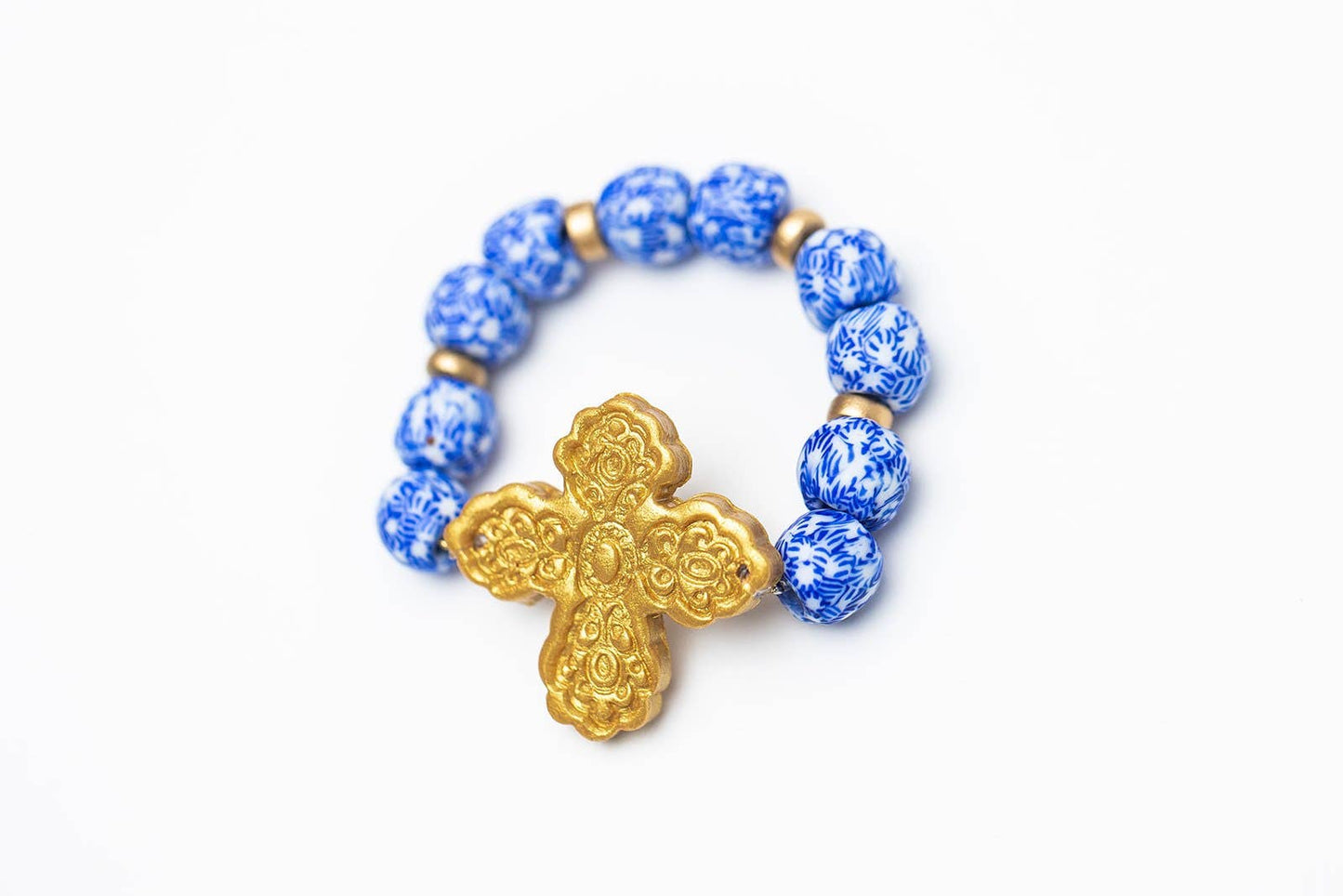 Hidden Truth Jewelry - Blue & White African Glass with Susie Cross