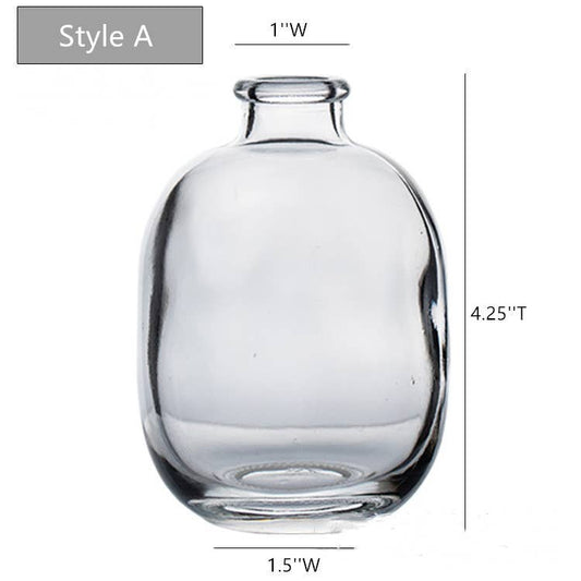 Sweet Home Deco - Small Floral Glass Vases , Bud Vases for Centerpiece, Rustic: Style A