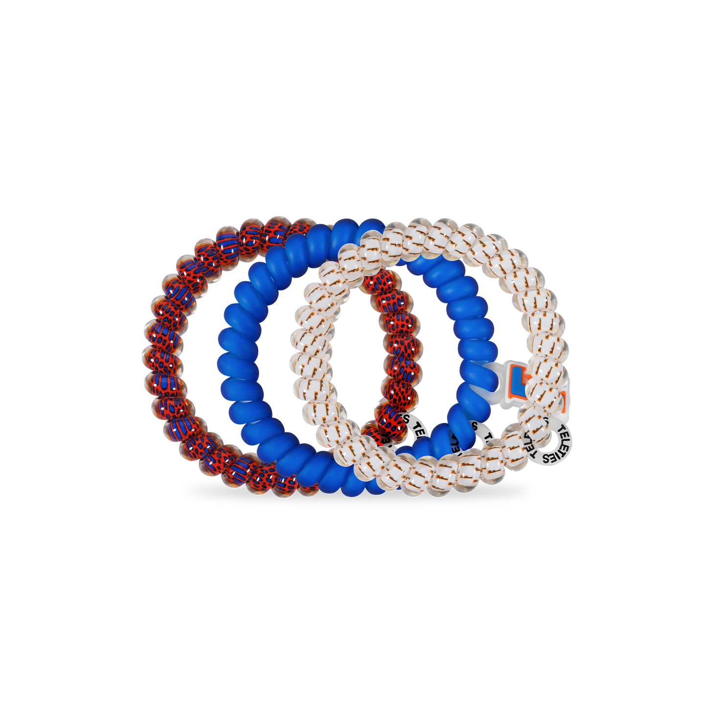TELETIES - Spiral Hair Coils | Small | Go Gators! Hair Ties