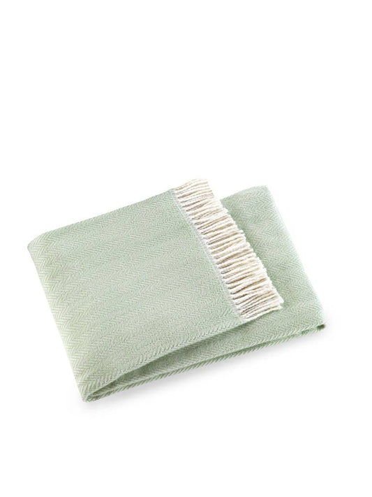 A Soft Idea - 355 - Herringbone Plush Throw: Sky