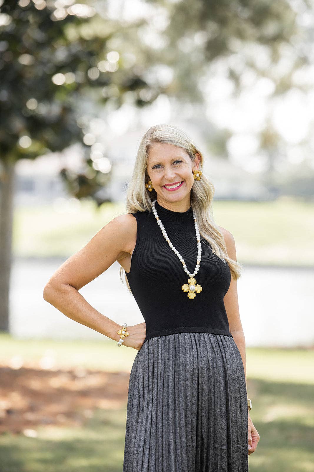 Hidden Truth Jewelry - 34" Fresh Water Pearls with Becky Pearl Cross