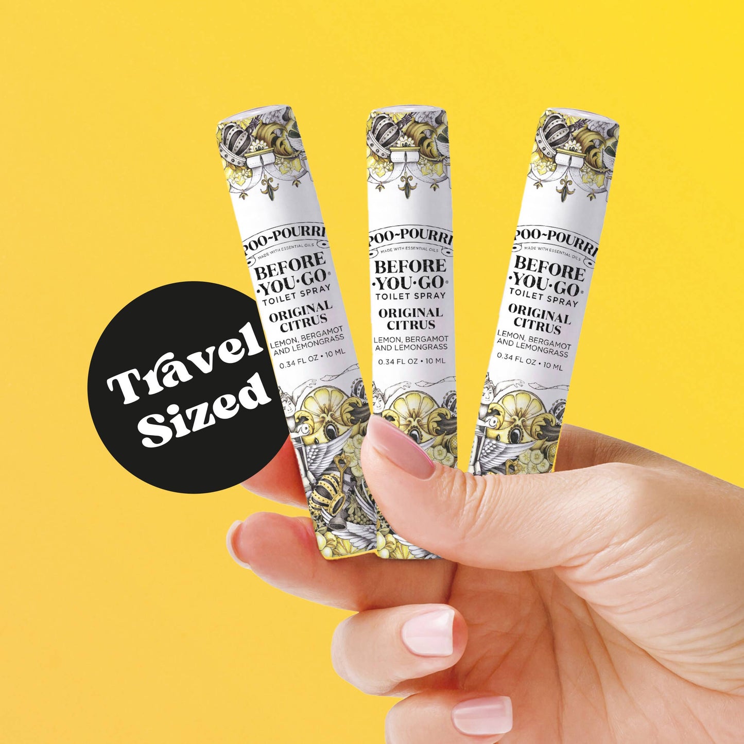 ~Pourri - Poo~Pourri Original Citrus 10mL Travel Size: Lemon + Bergamot + Lemongrass