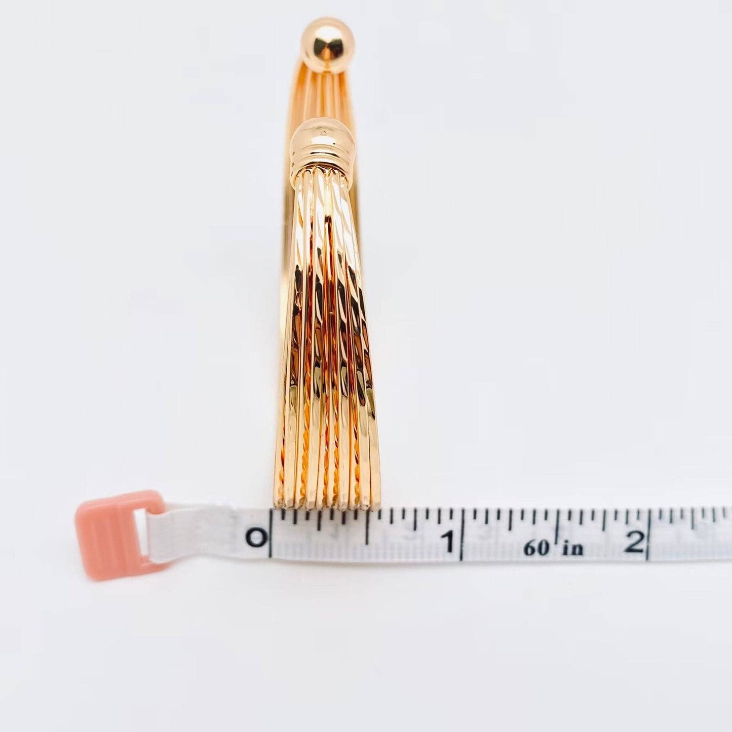 Mio Queena - Gold-plated Multi-layer Metal Coil Cuff Bangle