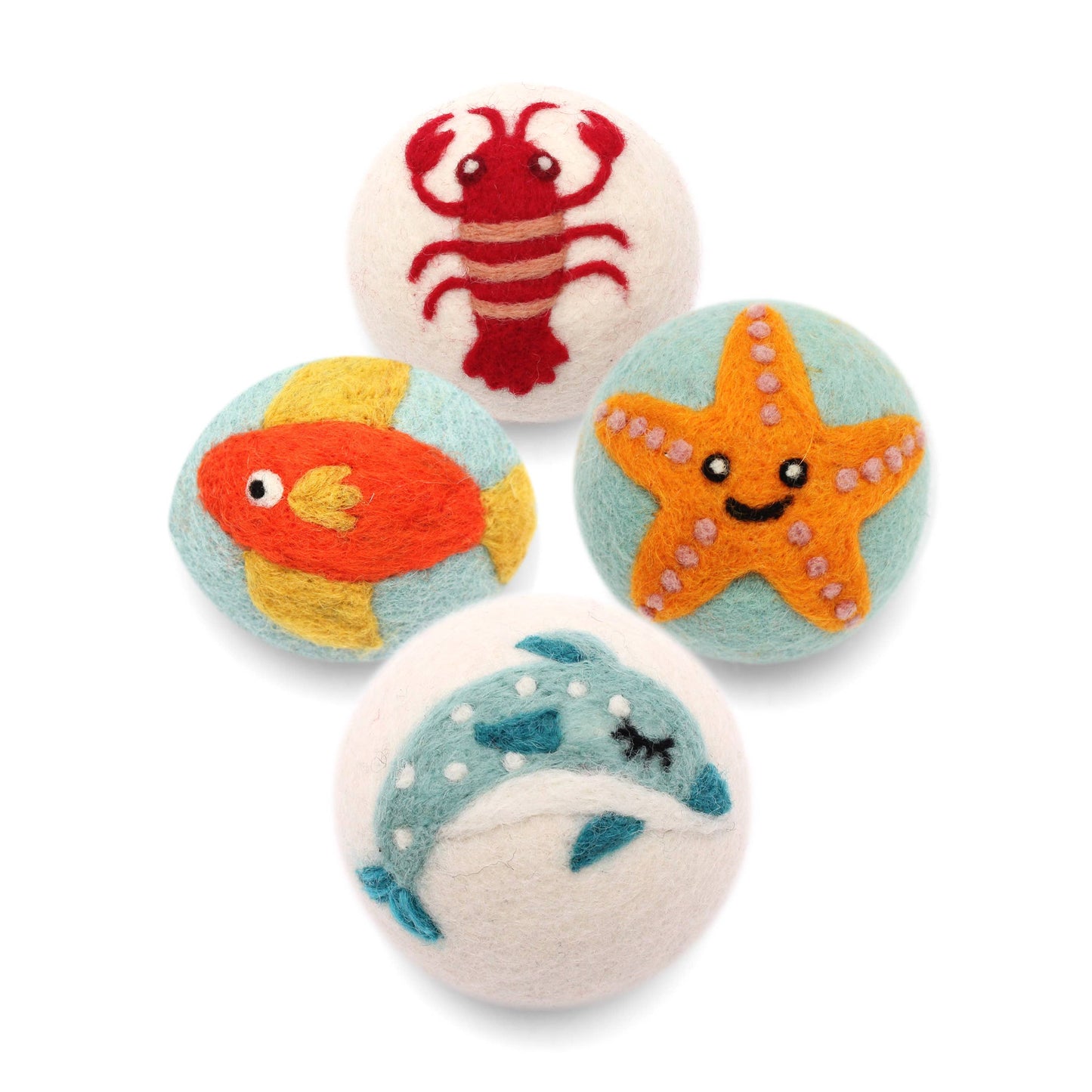 Ethical Global - Sea Creatures: Eco Wool Dryer Balls Fair Trade: Dolphin