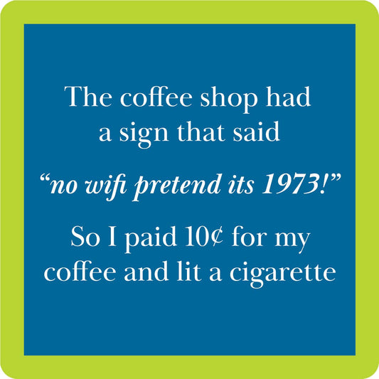 Drinks on Me - COASTER Cigarette | Funny Party Gift | Home Bar Decor