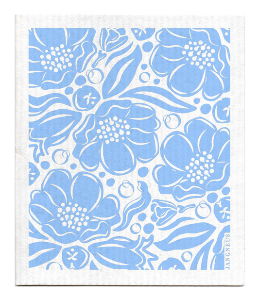 Jangneus - Swedish Dishcloth - Flora - Blue