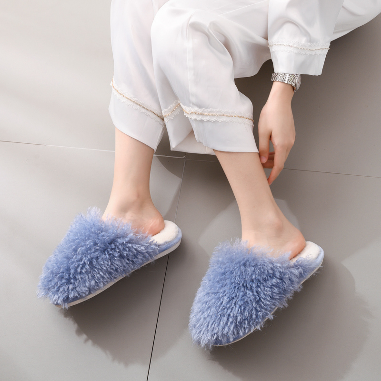 DrifWoo - Women Fluffy Slippers Bride to be Gift Spa Slippers Bridal: Pink / US 6.5-7 Women