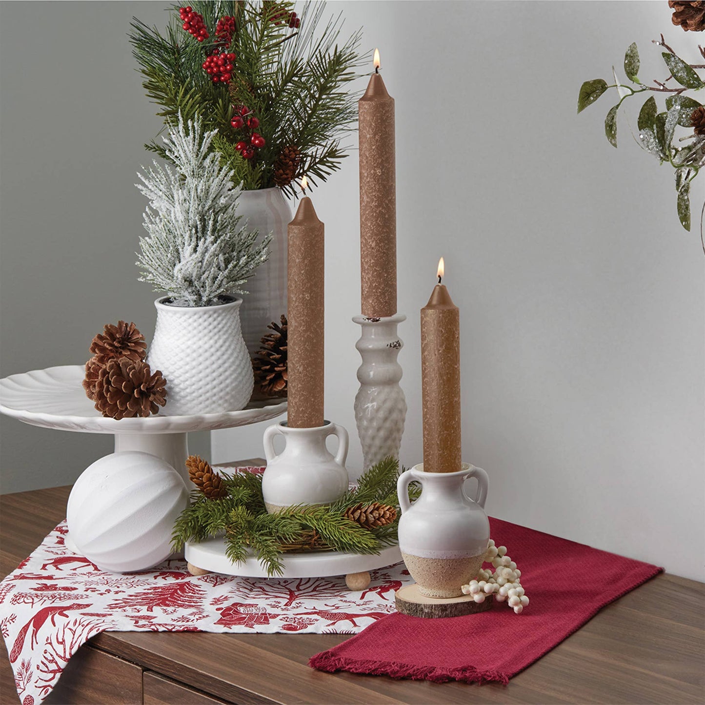 ROOT Candles - ROOT Timberline Collenette Taper Candles: Ivory / 7 inch
