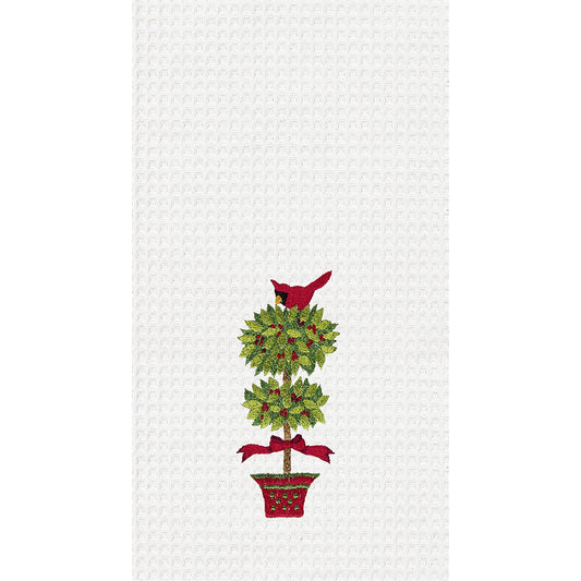 C&F Home - Christmas Cardinal In Topiary Kitchen Towel