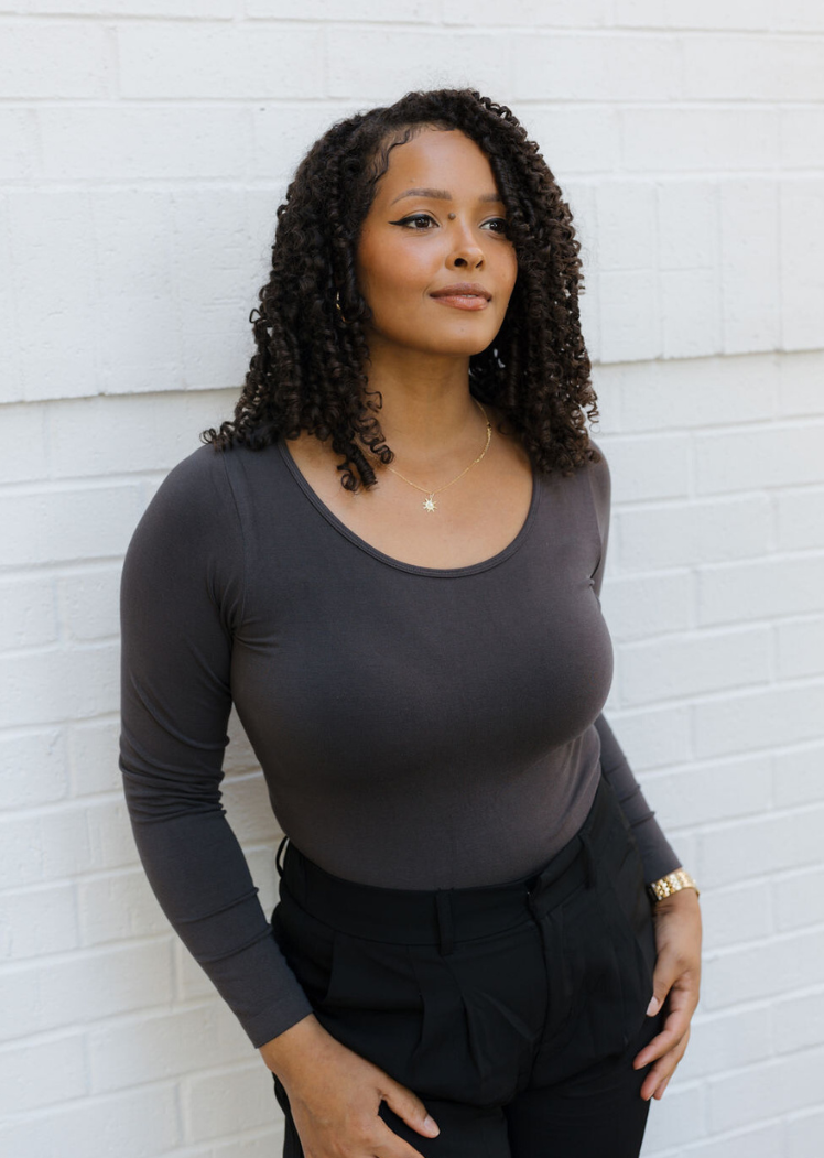 ELIETIAN - Reversible Long Sleeve - Curvy Fit: Navy