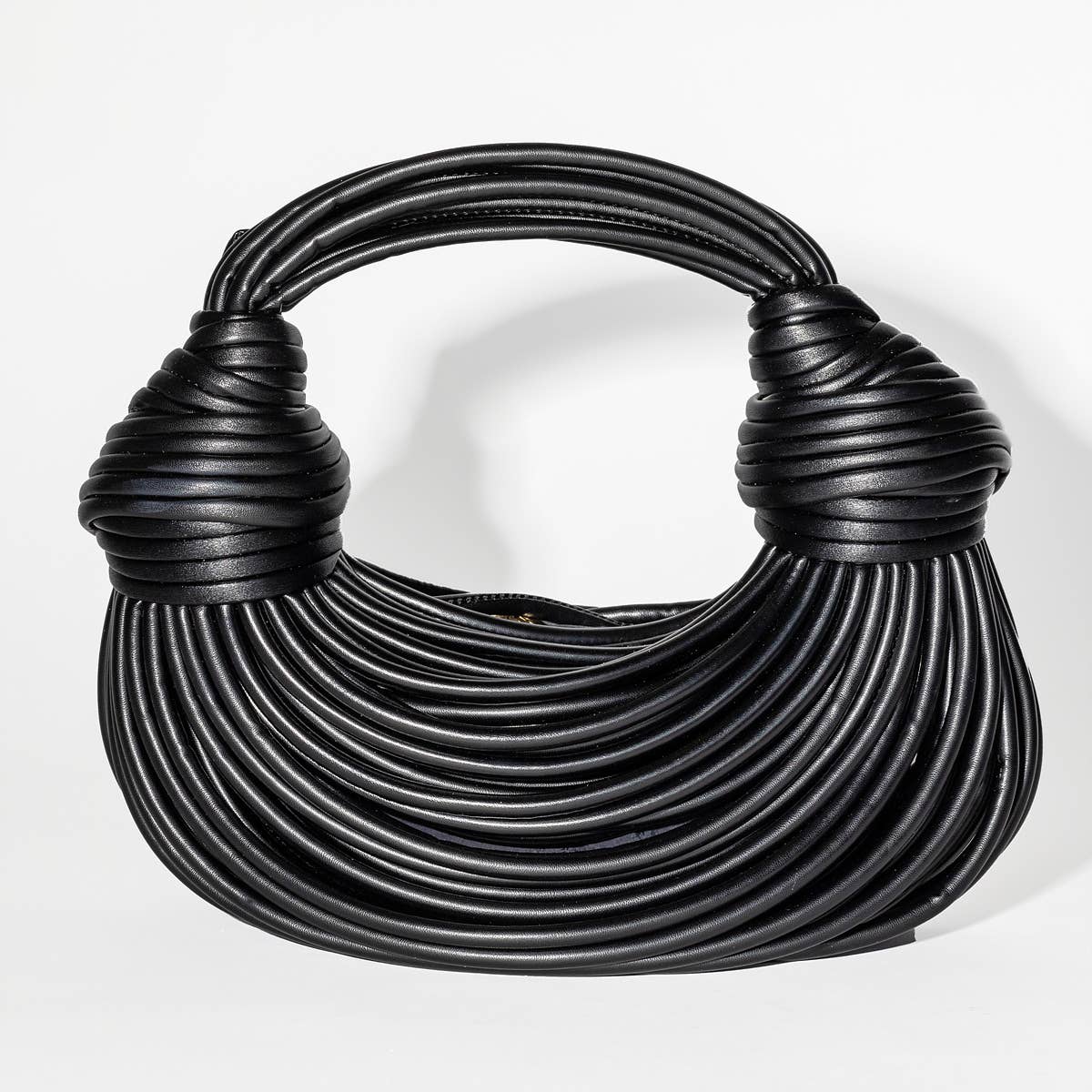 Gypsie Jane - Vegan leather stringy detail handbag: SILVER / ONESIZE