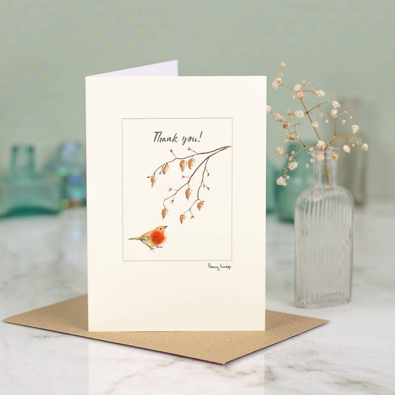 Papersheep UK - Robin Thank You Card | Thank You Teacher Card | Appreciation