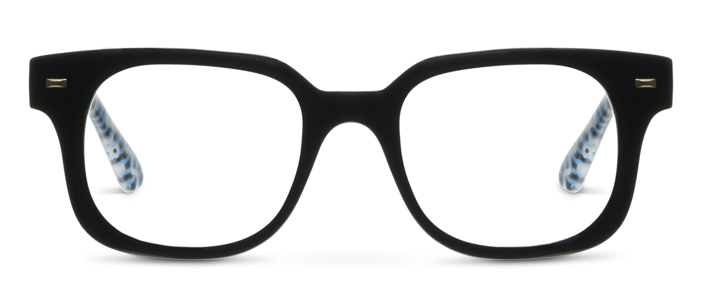 Peepers - Glossary (Blue Light): Black/Wavy / Reading / 2.00
