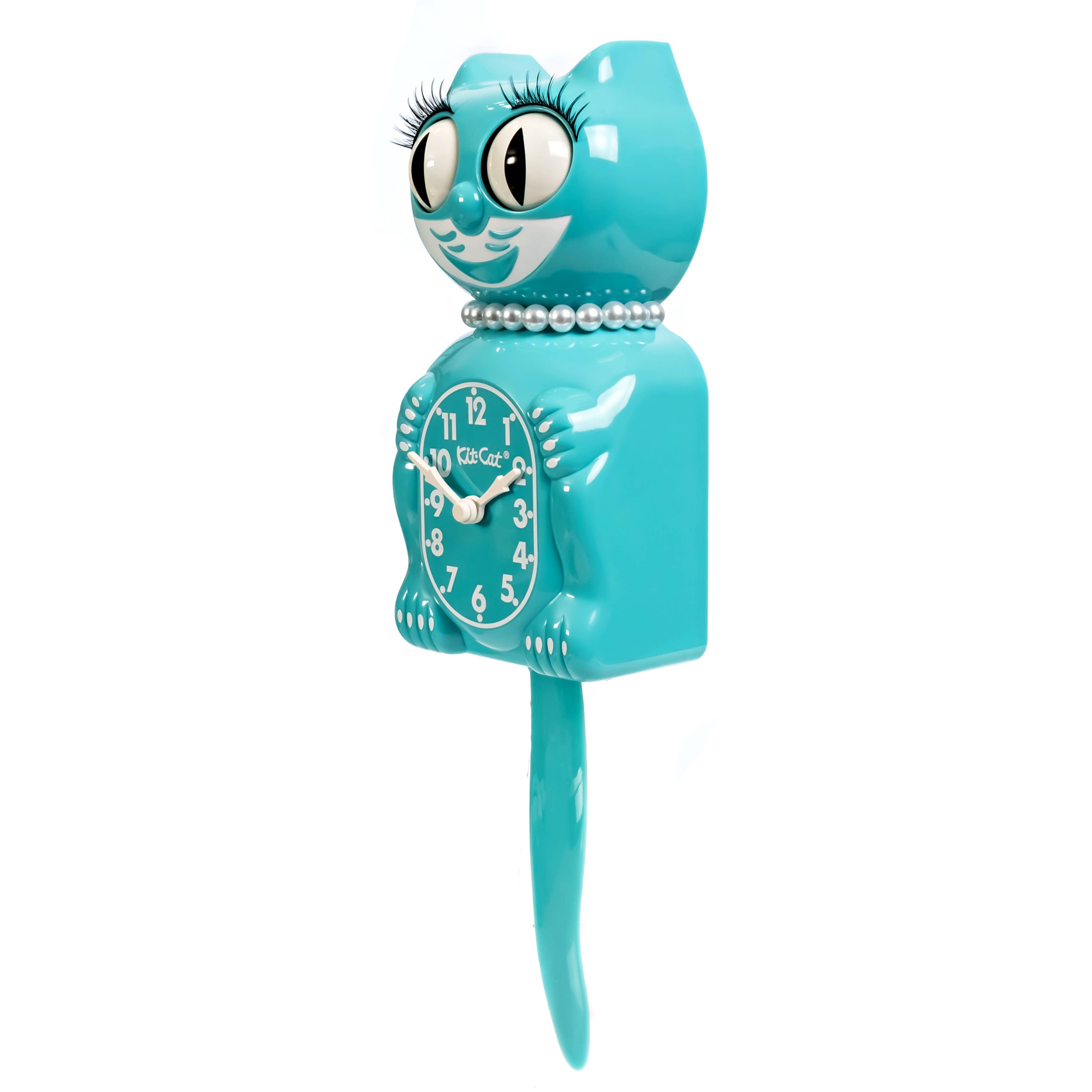 Vibrant Blue Turquoise Kit-Cat Klock - Thumbnail 5