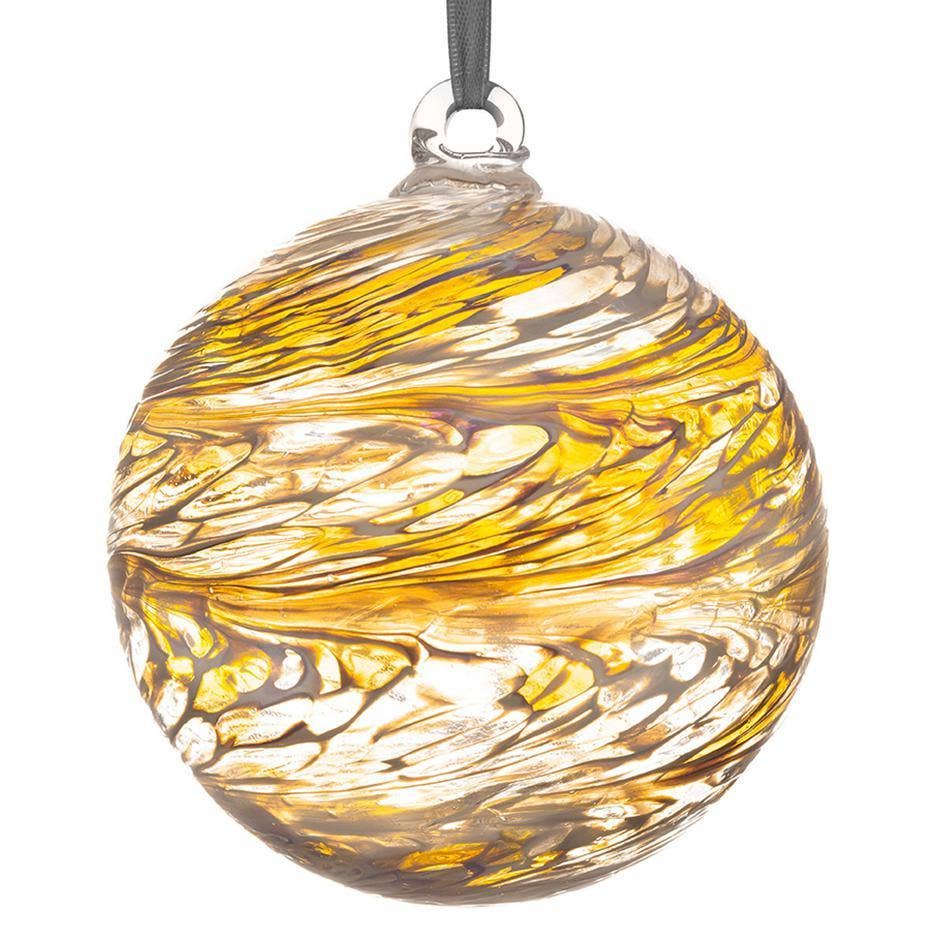 Sienna Glass - 10cm Friendship Ball - Pastel Gold