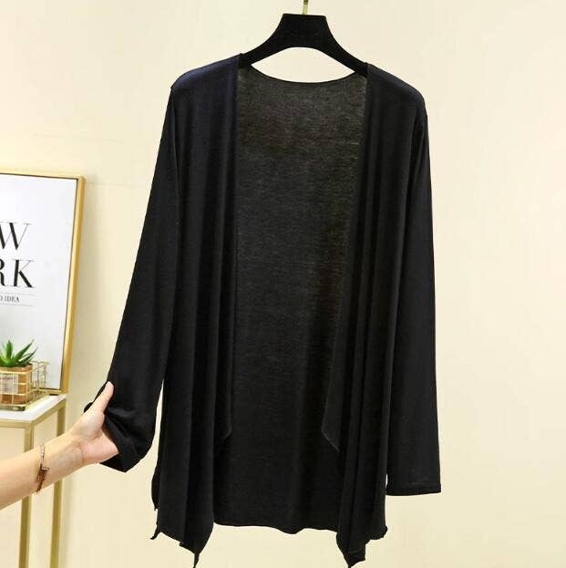 Hope & Sunshine - Modal Long Sleeve Cardigan For Women: Brown / L