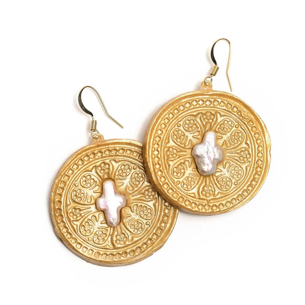 Hidden Truth Jewelry - Pearl Insert with Truth Cross Dangles
