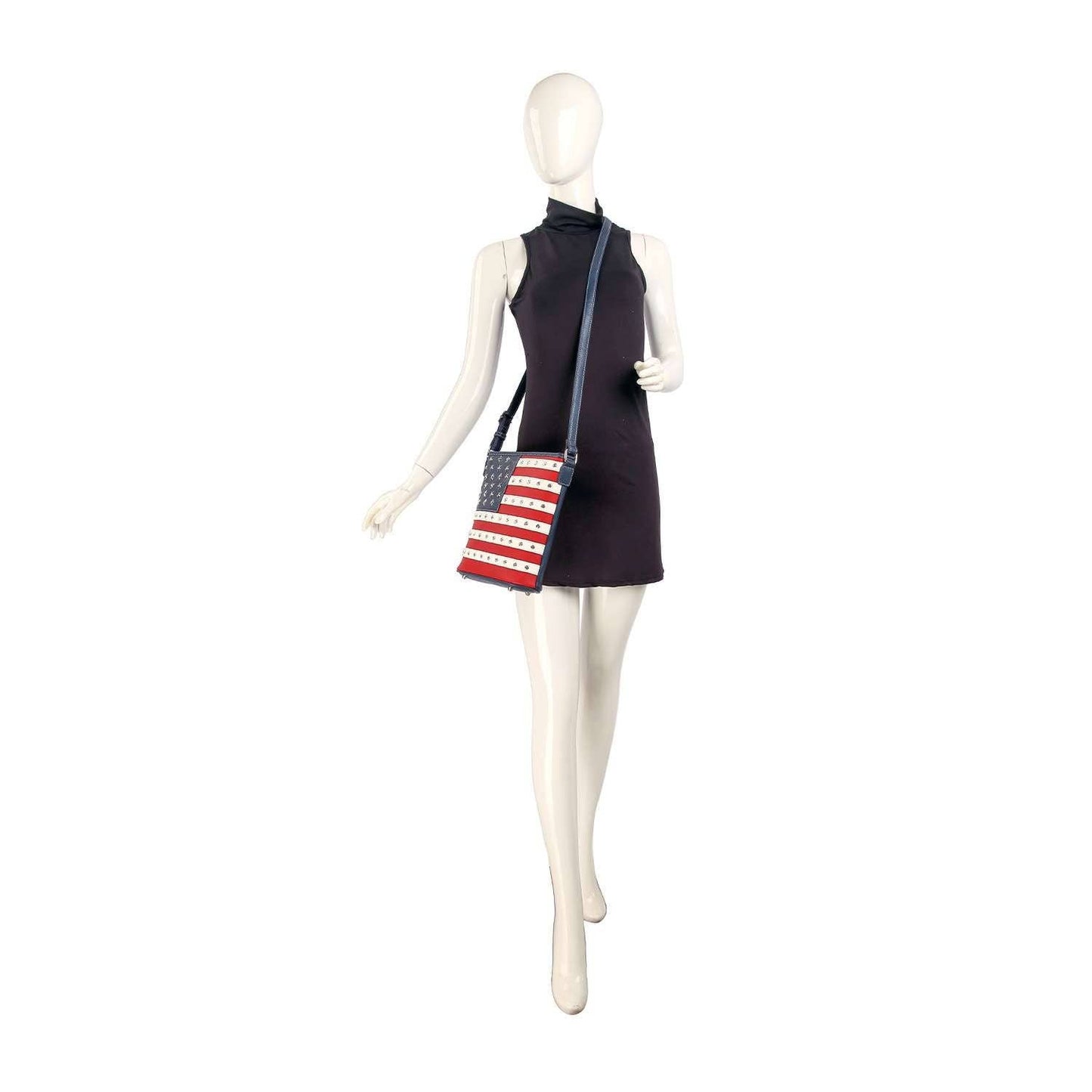 Handbag Express - Classic American Flag Studded Crossbody: Multi